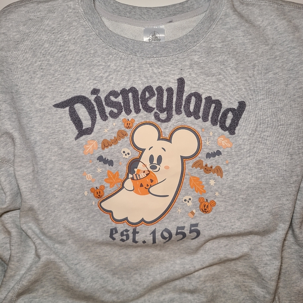 XL New In Hand Disney Parks 2025 Halloween Mickey Mouse Cutie Ghost Sweatshirt - Picture 2 of 7